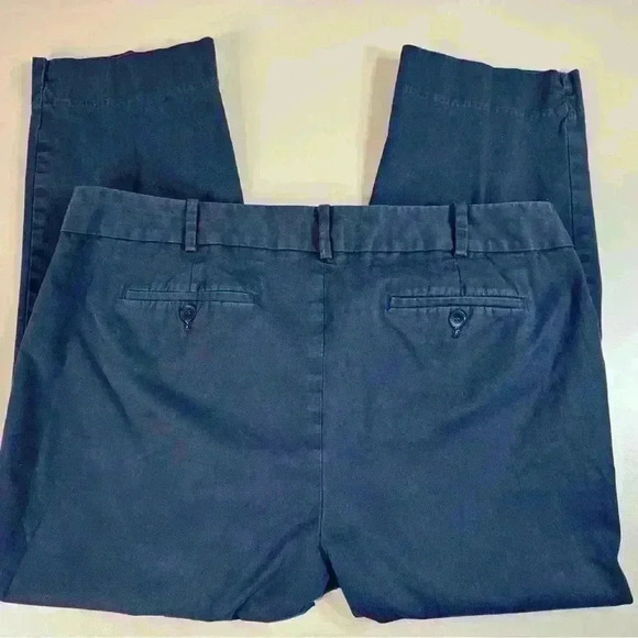 Talbots Signature Navy Ankle CropStraight Leg Khaki Chino Pants Women’s 16 Fall - Picture 11 of 12